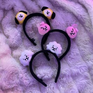 3 pack BT21 headbands (chimmy, cooky, RJ)